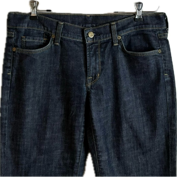 Citizens of Humanity Kelly 001 Stretch Low Waist Boot Cut Dark Wash Denim - Picture 2 of 7